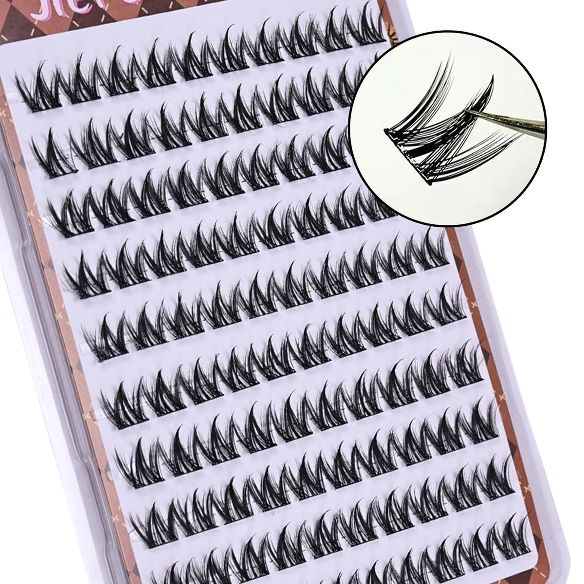 Glue-free Thick Natural Curling Self-adhesive False Eyelashes with W-shaped Design for Voluminous Manga Eyes