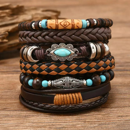 Vintage Casual 6 Pc/set Handmade Men Women Bracelets