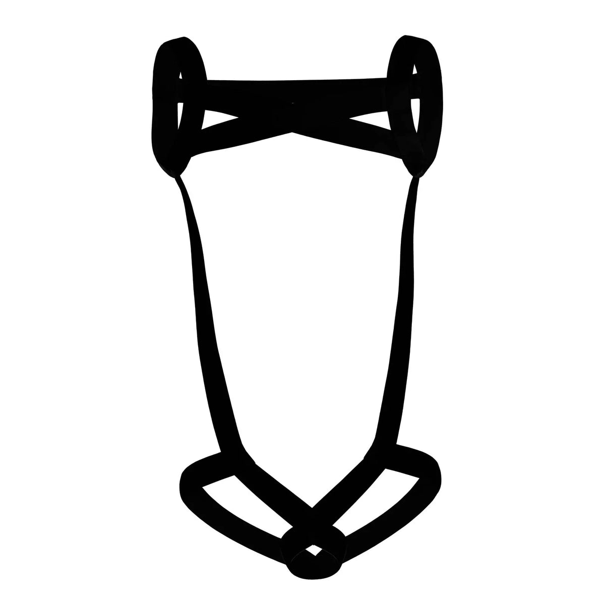 CLEVER-MENMODE Sexy Lingerie Men's Harness Chest Bodysuit Hollow Out Bondage Elastic Penis Ring Hole Erotic Costume