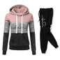 Women’s Colorblock Hooded Tracksuit Set S-3XL