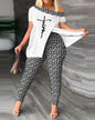Spring Summer Printing Fashion New Suit 2-piece set Women