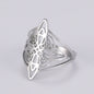 LIKGREAT Witch Knot Ring for Women Men Hollow Stainless Steel Finger Rings Celtic Vintage Amulet Protection Couple Jewelry Gifts