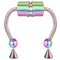 1/2/3/4/5pcs Fake Magnetic Stainless Steel Nose Rings, Non Piercing