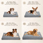 Large Dog Bed Washable Rectangular Dog Pet Pillow Bed with Linen Cover Foam Base Waterproof Lining Calming Sleep Pet Bed Mattress