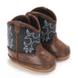 Western Denim Baby Winter Boots, Fashion Warm Casual First Walkers Shoes for Boys Girls 0-18 Months ﻿