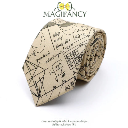 100%Cotton 8cm Tie Math Sciences Astronomy Physical Chemistry