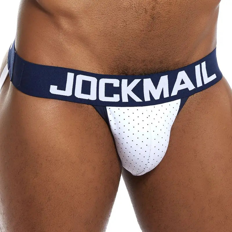 2pcs/Lot Men Underwear Jockstrap Thong Cotton Dot Print Sexy Sissy Mens Briefs Tangas De Homrbre Cueca Gay Underwear Breathable