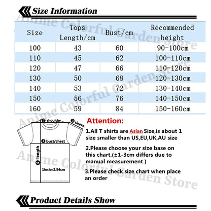 Anime Pokemons Kawaii T-Shirts for Children Pikachu Cartoon Number