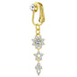 Clip On Belly Button Ring Butterfly Copper Zircon Pink Fake Belly Piercing Umbilical Navel Body Jewelry Trendy Fashion Style