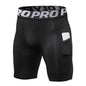 Compression Shorts Men with Pocket, Spandex Running Shorts Sport Athletic Workout Performance Underwear