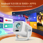 LYNCast X3AR Smart Outdoor Projector with Wifi6 and Bluetooth5.4, 4K Support, 500ANSI, 1920*1080P,Home Theater, Anime, Race, Game, Crystal Clear Experience