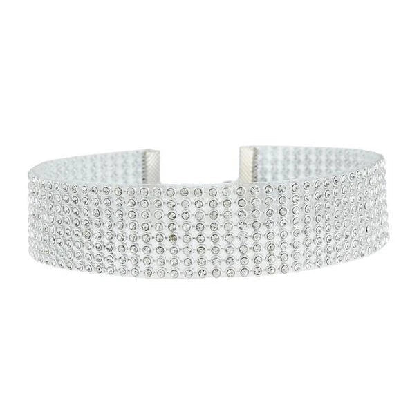 TOP Quality Cool Shiny Rhinestone Bundle Neck Popular Element Collar Necklace Punk Hip Hop Women's Choker Gift Korean Jewelry