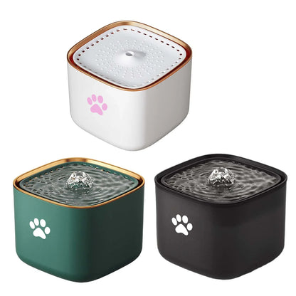 3L/101.45oz pet water fountain, suitable for cats and dogs, with automatic fountain and filter, quiet water circulation system,