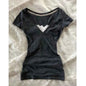 Y2K Harajuku Gothic Fake Two-Piece Crop Top