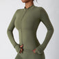 FitFlex Long Sleeve Zip Yoga Crop Top Jacket