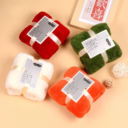 Hot 1/5PCS Bath Towels Set Super Soft Highly Absorbent Quick-drying Coral Velvet Bath Towel For Adults Hotel & Spa Use
