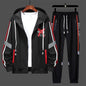 Men’s Printed Cardigan & Pants Tracksuit Set
