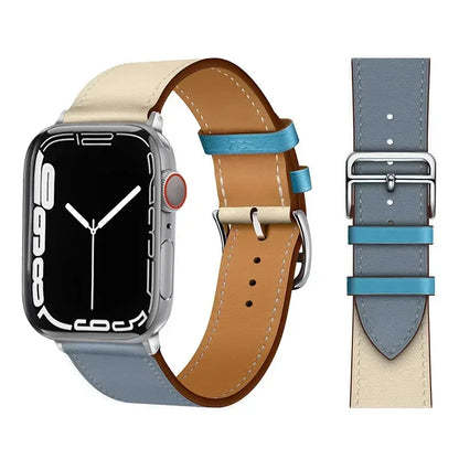 Leather Watch Straps For Apple Watch Band 46mm 44mm 49mm 45mm 42mm 40mm 41mm Bracelet Iwatch Series 11-10-9-8-7-6-5 Se-Ultra 2/3
