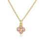 HECHENG, 18K Gold Plated Brass Cubic Zirconia Bijoux Exquisite Flower‑Shaped Women Necklace Dainty Collarbone Chain Jewelry Gift