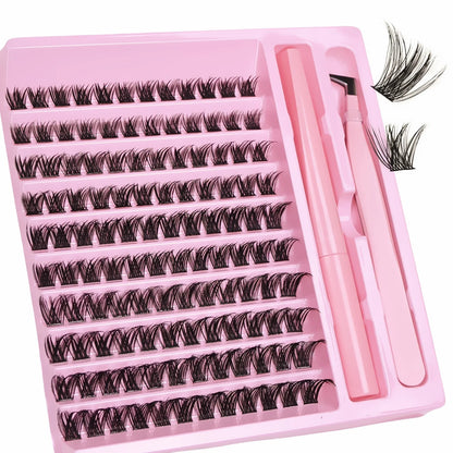 DIY Lash Extension Kit Lash Clusters With Bond Individual Lashes Kit Cluster Lashes Wispy D Curling False Eyelash Clusters