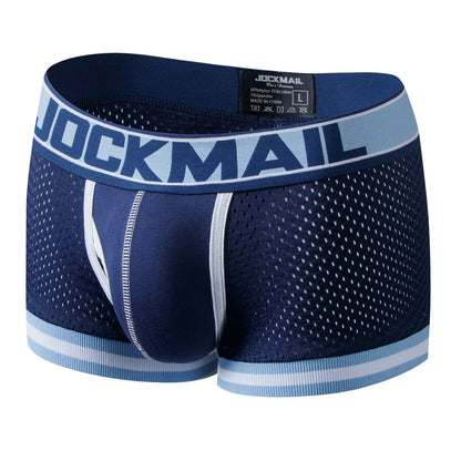 JOCKMAIL 5pcs Man Underpants Boxershorts Mesh Nylon Men Boxers Male Breathable Underwear Men’s Panties Soft Boxer
