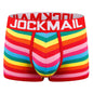 Underwear Men Boxers Shorts Cotton Breathable Cuecas Masculinas Calzoncillos Hombre Slips Underpants Rainbow Stripes Night Wear