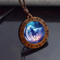 Horse Necklaces White Brown Horse Galloping Glass Dome Vintage Wooden Pendant Rope Chains Necklace Women Men Goth Jewelry Gift