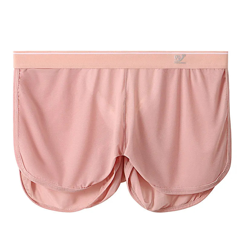 New Men Underwear Summer Ice Mesh Home Pants Men's Boxer Shorts Quick Drying Fitness Hip Lifting Men's Bikini