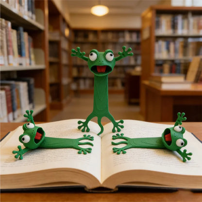 3D Printed 3D Flattened Frog Bookmarks, Office Supplies, Book Accessories,Stationery Bookmarks,Essential for Reading Enthusiasts
