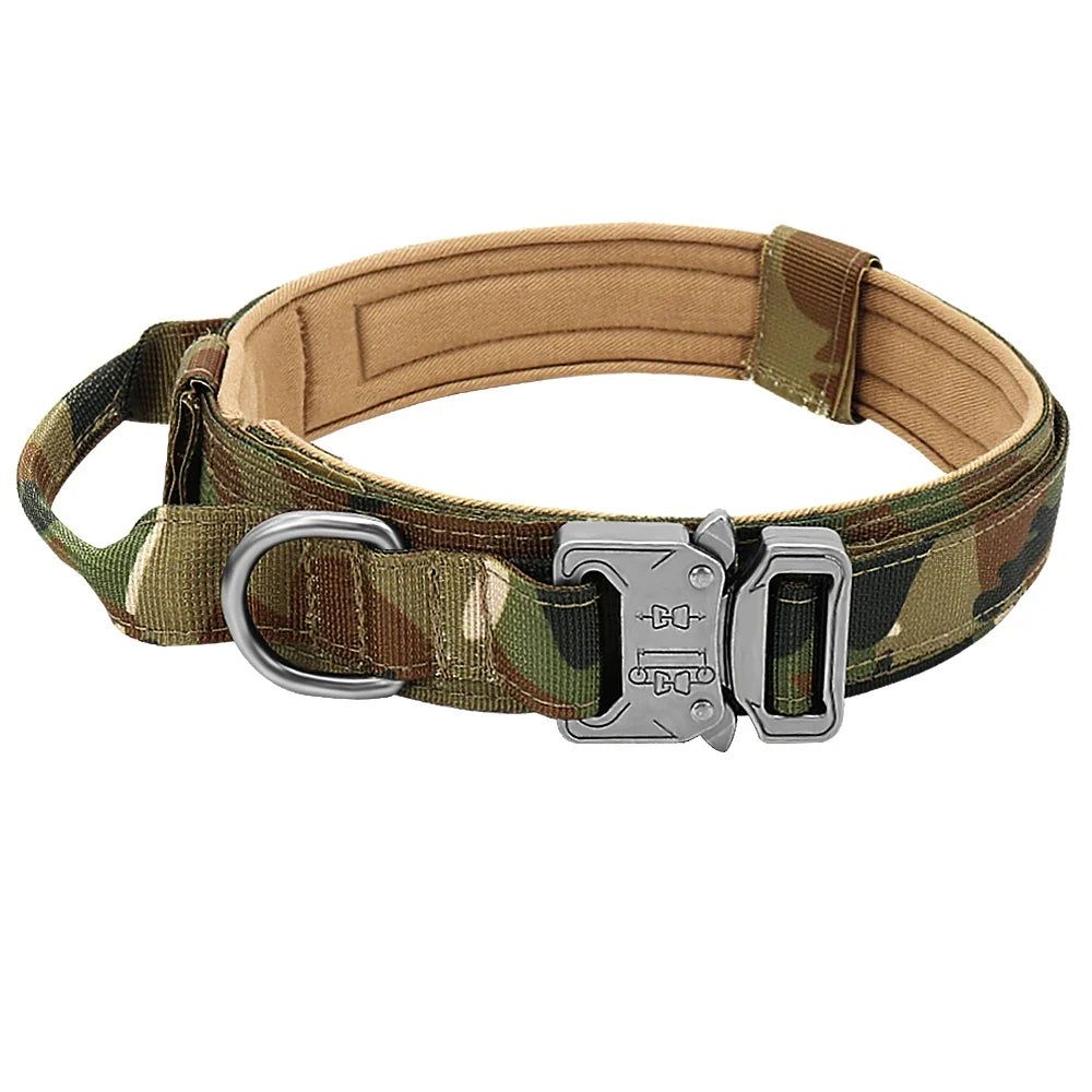 Military Tactical Dog Collar Nylon Dogs Collars Durable Pet Training Necklace Adjustable For Medium Large Dogs French Bulldog
