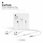 Official Apple EarPods Wired Earphones 3.5mm Lightning USB-C Connector with Mic Volume Control for iPhone iPad Mac