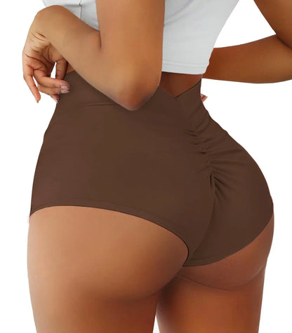 High Waist Booty Scrunch Workout Shorts