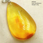Natural Amber Pendant From Baltic Flower Yellow Amber Water Drop Women Men Jewelry Reiki Stone Women Men AAAAAAA