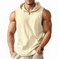 Men's Hooded Zipper Tank Top Fitness Vest