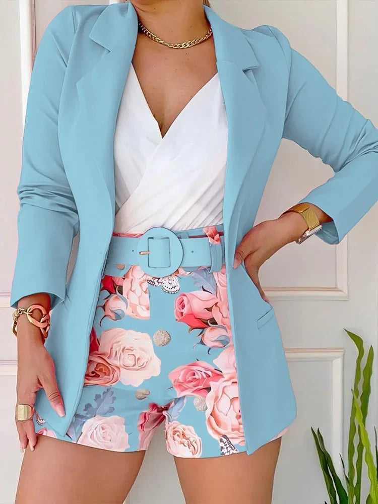 2 Pieces Women's Korean Fashion Set Spring Summer Casual Long Sleeve