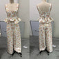 Urban Print Top Pants Women Set Sling Backless Slash Neck Blouse Wide Leg Trousers 2026 Spring Summer Holidays Lady Outfit