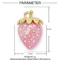 3pcs/Lot Stainless Steel Enamel Plam Flip Flop Shell Diy Charm Women Watermelon Strawberry Necklace Pendant Summer Ocean Jewelry