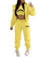 Autumn and Winter New Fleece Hoodie Letter Print Hooded Women's Suit