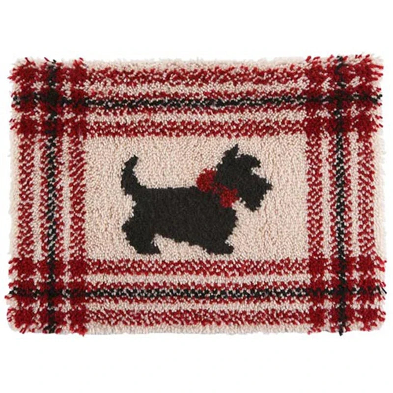 Latch Hook Rug Kit Crochet Carpet DIY Rug Crochet Yarn Kits Fashion Cartoon Pattern Gift Carpet Making Kit for Festival Carpet