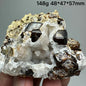 Natural Dark Brown Andradite Garnet Cluster Raw Crystal Mineral Specimen Calcite Matrix Healing Stone Home Decoration