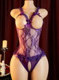 Nighttime Transparent Open Bra Porn Lingerie Corset Deep V Sexy Crotchless Underwear Women Lace Hollow Bras Hot Teddy Bodysuit