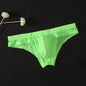 Sexy Men's Transparent Ice Silk Solid Color Panties Low-Waisted Breathable Underwear Pump Man Underpants Men Bulge Pouch Briefs