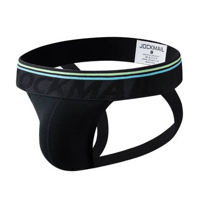 4PCS Sexy Jockstrap Men Underwear Brief Underpants Gay Men's Bikini Slip Men's Tanga String Thong Breathable Cotton Low Waist