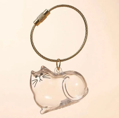 Dog Hair Storage Cute Pendant Keychain Bag Pendant Couple Car Key Chains Jewelry Souvenir Collection Gift Decoration Accessories