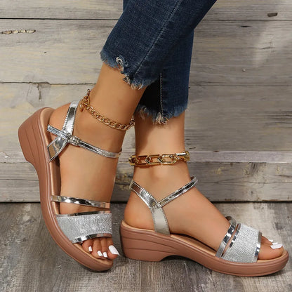 New Women Sandals Luxury Sexy Women's Sandals Summer Platform Wedges