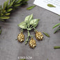 Creative Handmade Exquisite Green Plant Brooch Corsage Woman Retro Pearl Brooches Coat Accessories Jewelry
