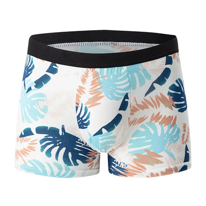 4-piece MEN'S Fashionable and Charming Flower Underwear