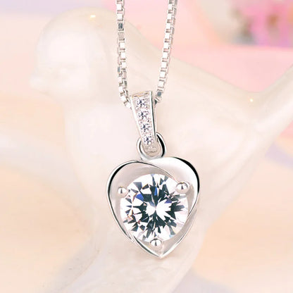 925 Silver Necklace Zircom for Women 18k Gold Plated Jewelry Pendant Birthday Party Gift Jewelry Sterling Silver