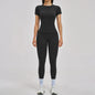 Gym Set 2PCS Yoga Suit Sports Outfit Women Tracksuit Running Workout Clothes Short Sleeves Sport Bra Athletic Wear Yoga Clothing