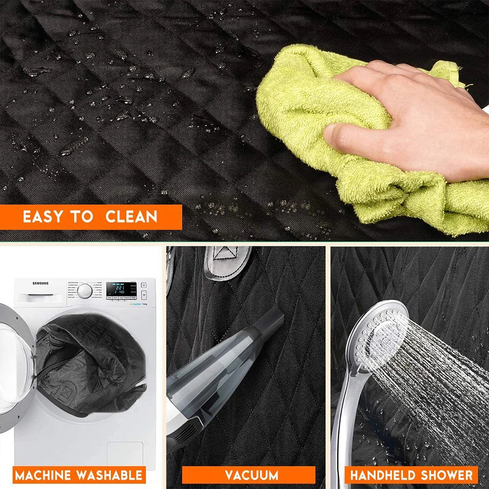 1PC Winter Dog Seat Cover for Back Seat, Waterproof with Mesh Window, Scratch Prevent Anti-slip Dog Car Hammock, Standard